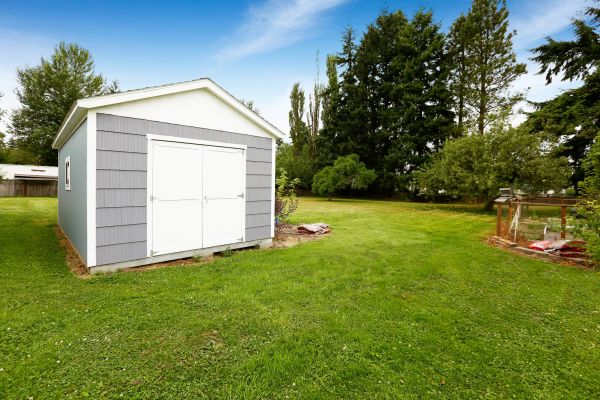 Storage Shed Assembly in Garland