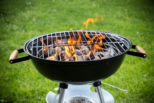 Charcoal Grill Assembly in Garland