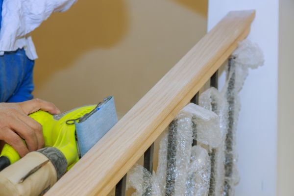 Handrail Sanding in Garland