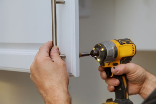 Cabinet Knob Installation in Garland